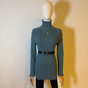 H&M Ribbed Cotton Turtleneck Sweater Muscle Fit XS NWT